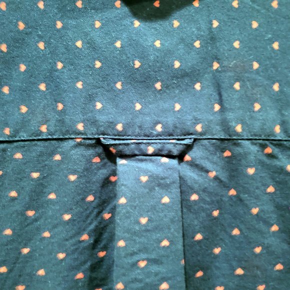 Old Navy Mini Heart Oxford Button Down Large Tall - Picture 9 of 9